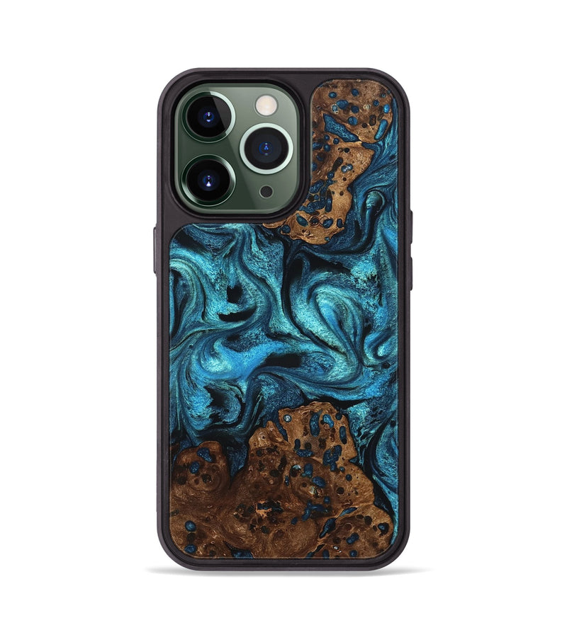 iPhone 13 Pro Wood Phone Case - Lovie (Blue, 823482)