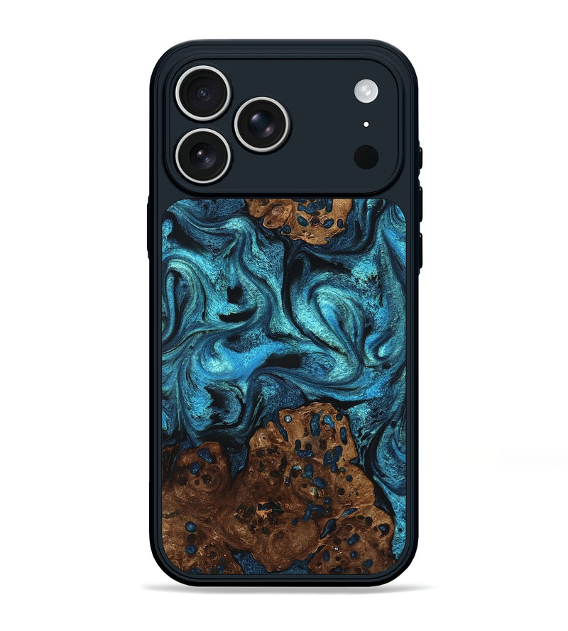 iPhone 17 Pro Max Wood Phone Case - Lovie (Blue, 823482)