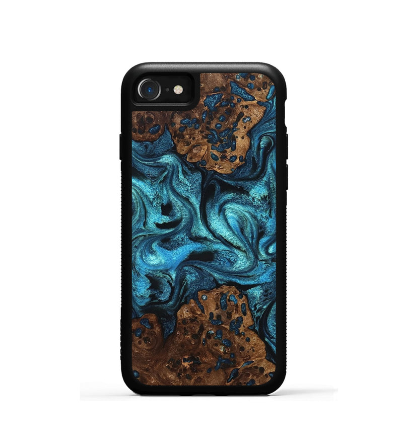iPhone SE Wood Phone Case - Lovie (Blue, 823482)