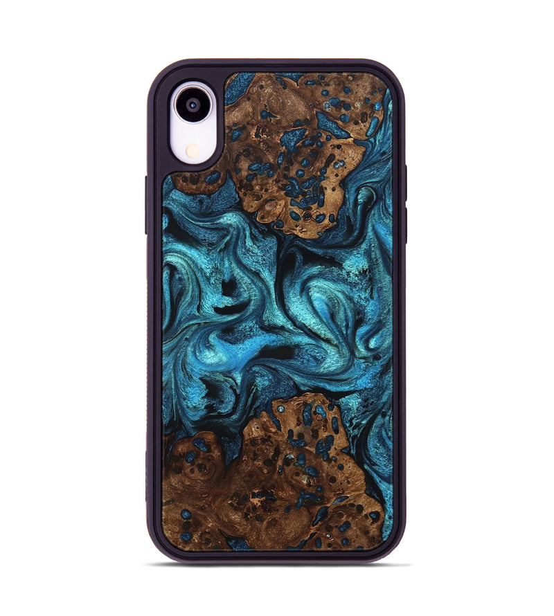 iPhone Xr Wood Phone Case - Lovie (Blue, 823482)
