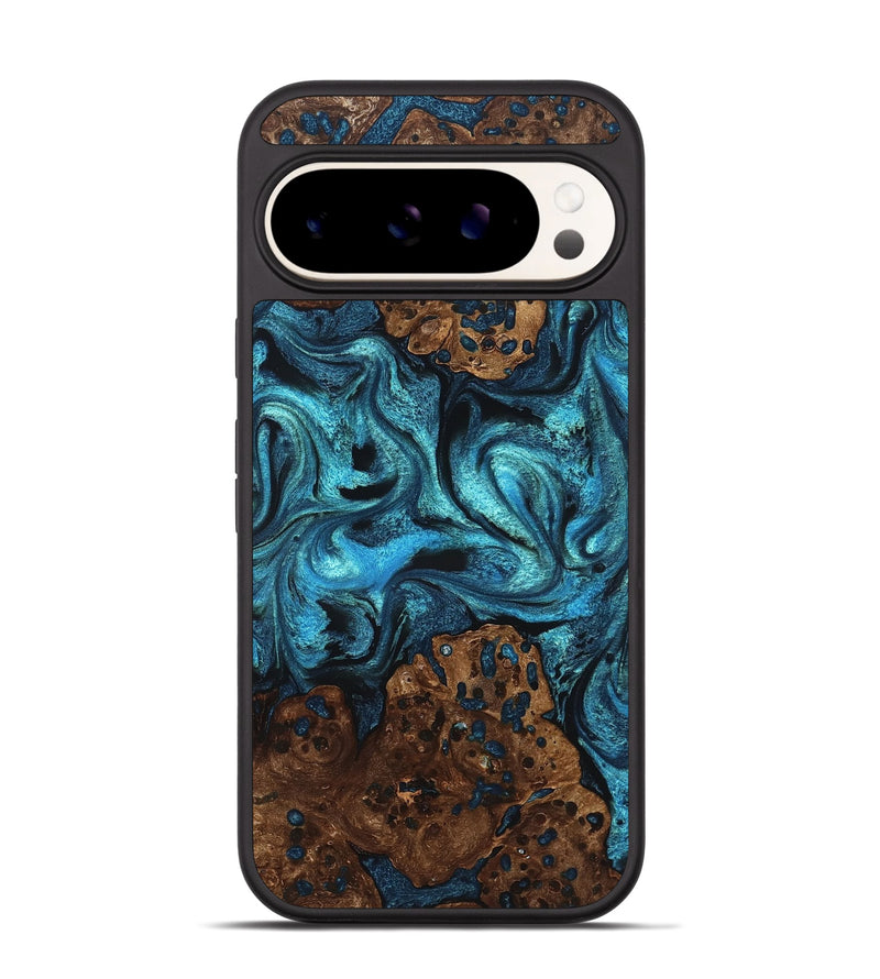 Pixel 9 Wood Phone Case - Lovie (Blue, 823482)