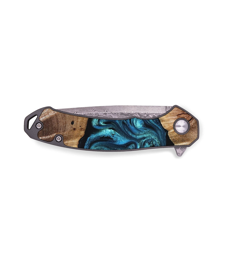 EDC Wood Pocket Knife - Robert (Blue, 823483)
