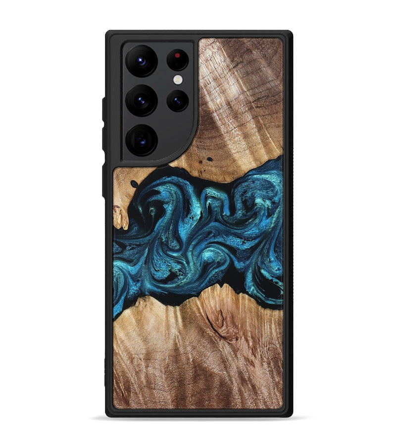 Galaxy S22 Ultra Wood Phone Case - Robert (Blue, 823483)
