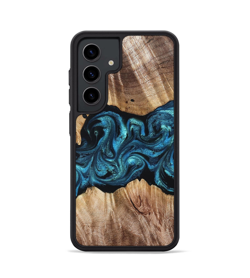Galaxy S24 Wood Phone Case - Robert (Blue, 823483)