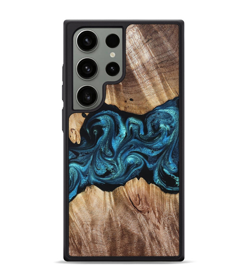 Galaxy S24 Ultra Wood Phone Case - Robert (Blue, 823483)