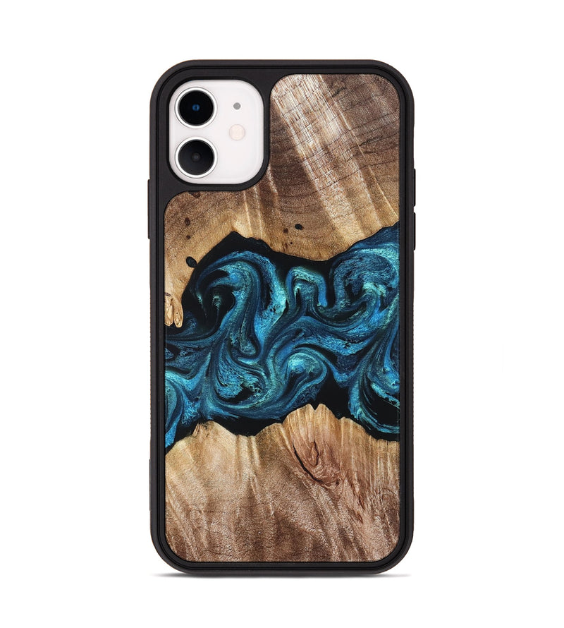 iPhone 11 Wood Phone Case - Robert (Blue, 823483)
