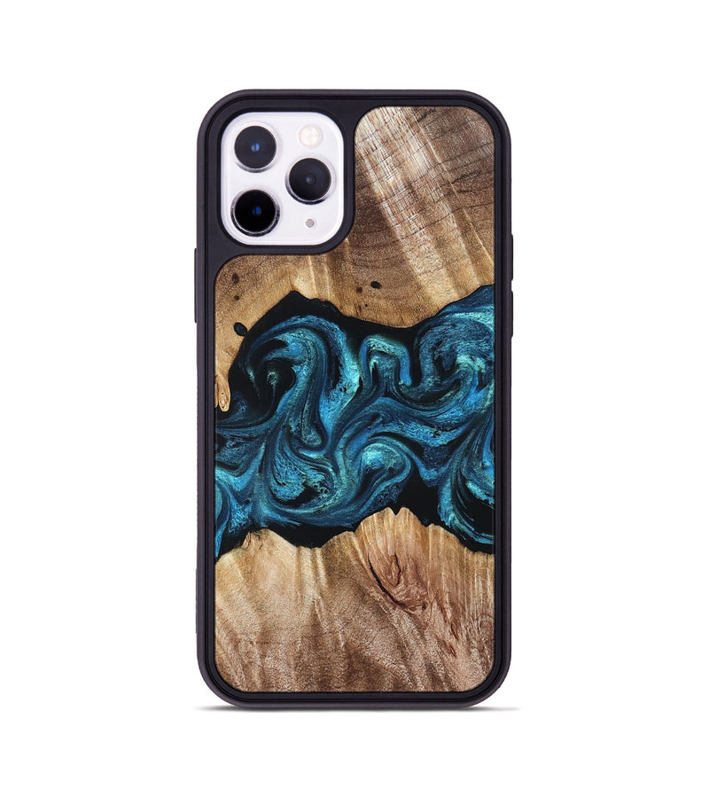 iPhone 11 Pro Wood Phone Case - Robert (Blue, 823483)
