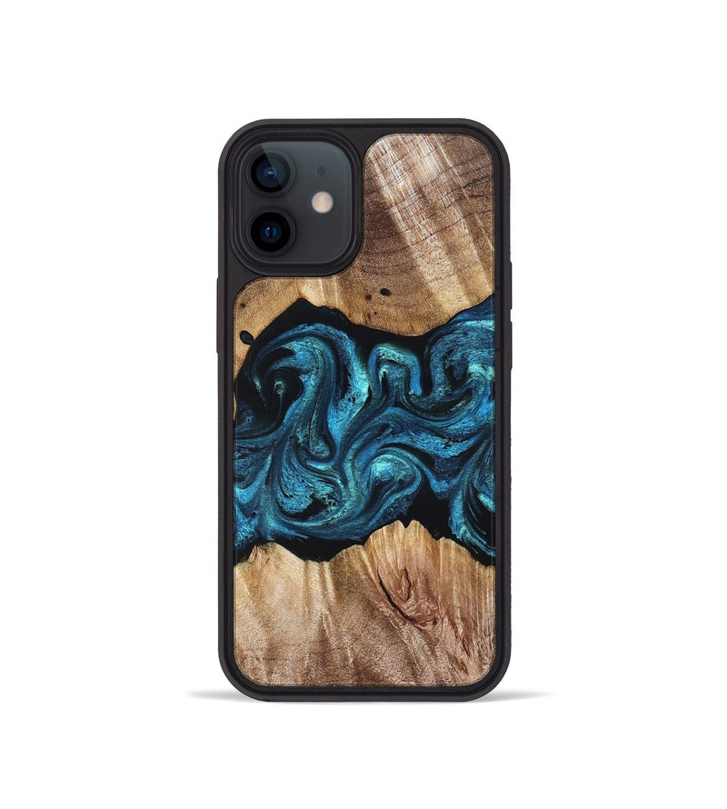 iPhone 12 mini Wood Phone Case - Robert (Blue, 823483)