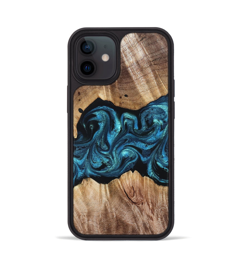 iPhone 12 Wood Phone Case - Robert (Blue, 823483)