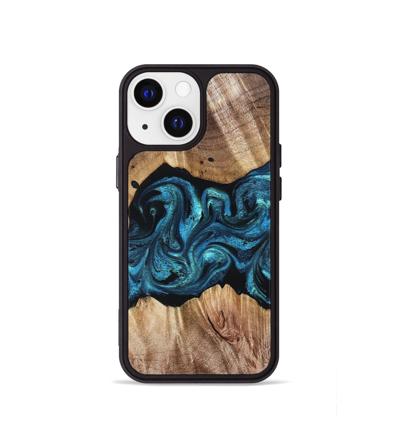 iPhone 13 mini Wood Phone Case - Robert (Blue, 823483)
