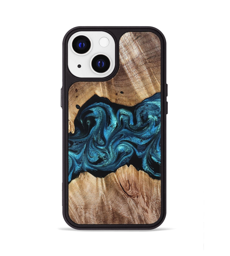 iPhone 13 Wood Phone Case - Robert (Blue, 823483)