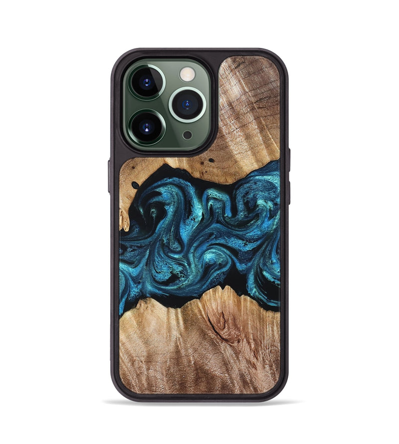 iPhone 13 Pro Wood Phone Case - Robert (Blue, 823483)