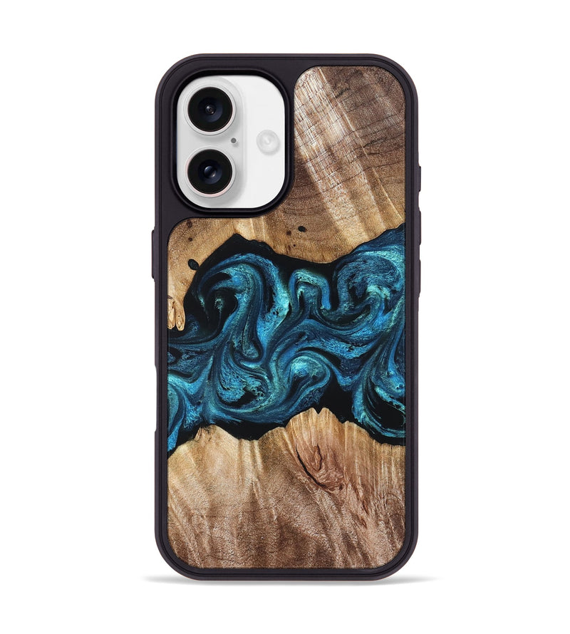 iPhone 17 Wood Phone Case - Robert (Blue, 823483)