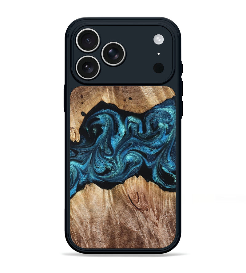 iPhone 17 Pro Max Wood Phone Case - Robert (Blue, 823483)
