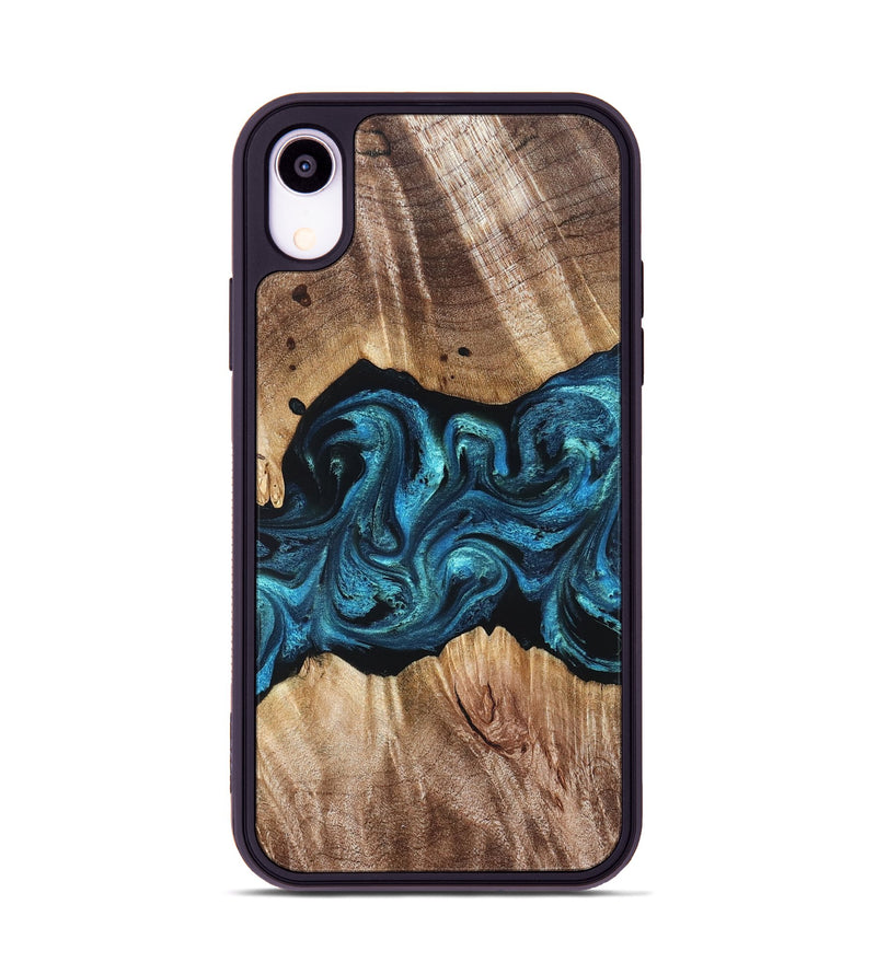 iPhone Xr Wood Phone Case - Robert (Blue, 823483)