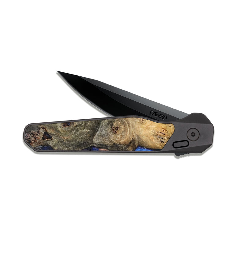 EDC Dark Slate Wood Pocket Knife - Kattie (Cosmos, 823488)