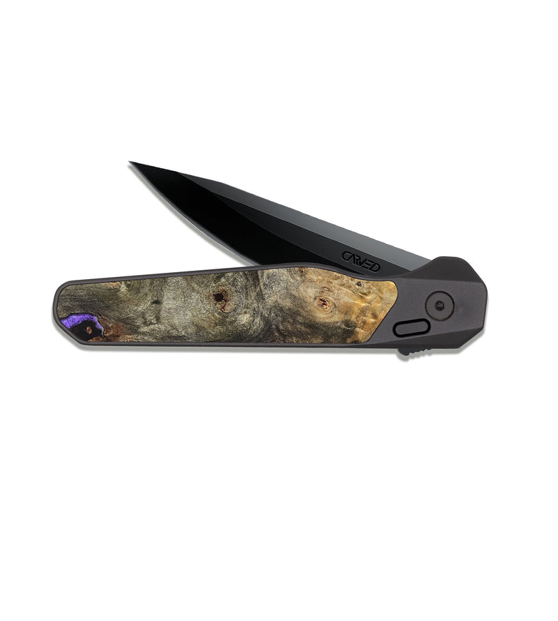 EDC Dark Slate Wood Pocket Knife - Virgie (Cosmos, 823489)