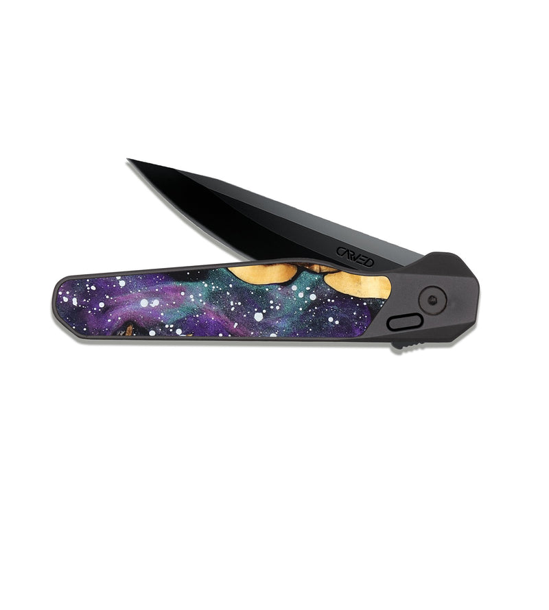 EDC Dark Slate Wood Pocket Knife - Macie (Cosmos, 823491)