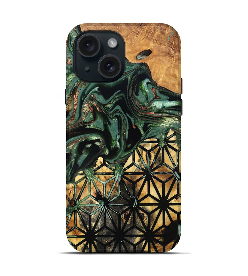 iPhone 15 Wood Live Edge Phone Case - Ryne (Pattern, 823492)