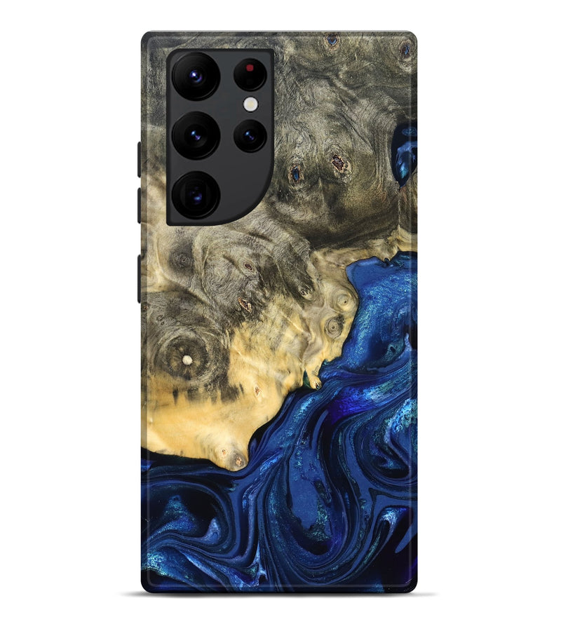 Galaxy S22 Ultra Wood Live Edge Phone Case - Esteban (Blue, 823495)