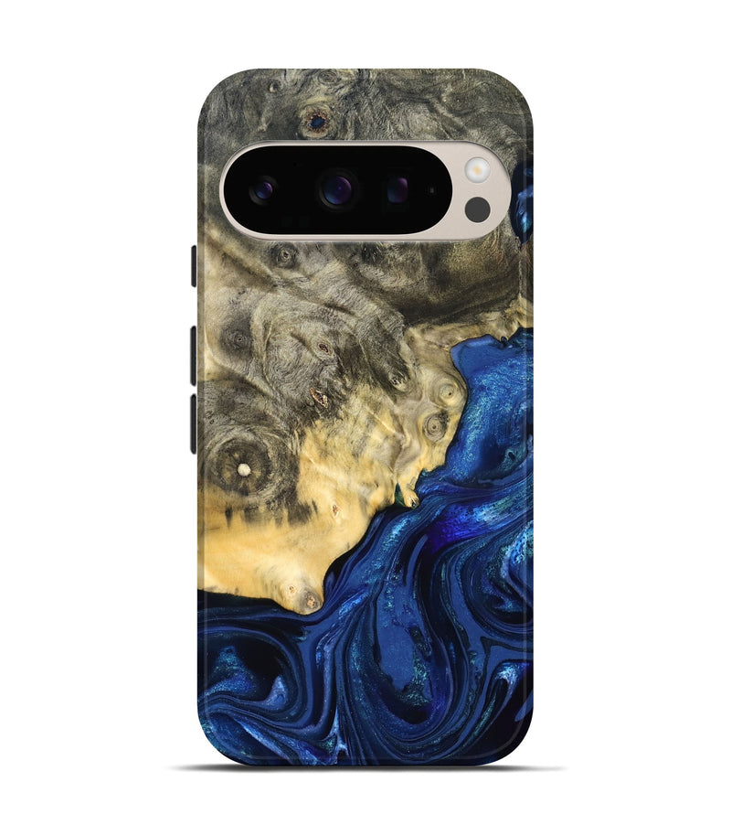 Pixel 10 Wood Live Edge Phone Case - Esteban (Blue, 823495)