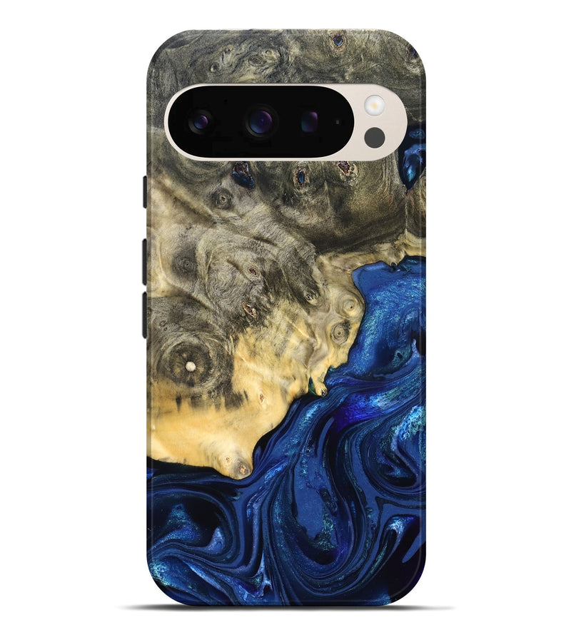 Pixel 10 Pro XL Wood Live Edge Phone Case - Esteban (Blue, 823495)