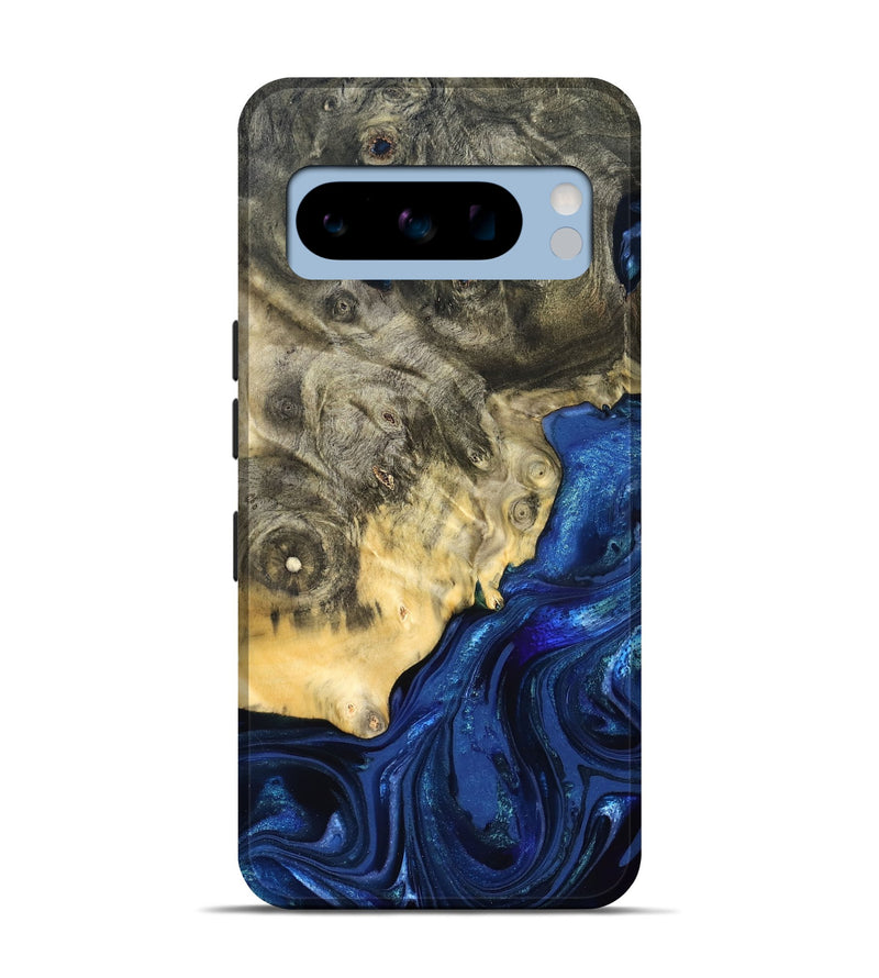 Pixel 8 Pro Wood Live Edge Phone Case - Esteban (Blue, 823495)