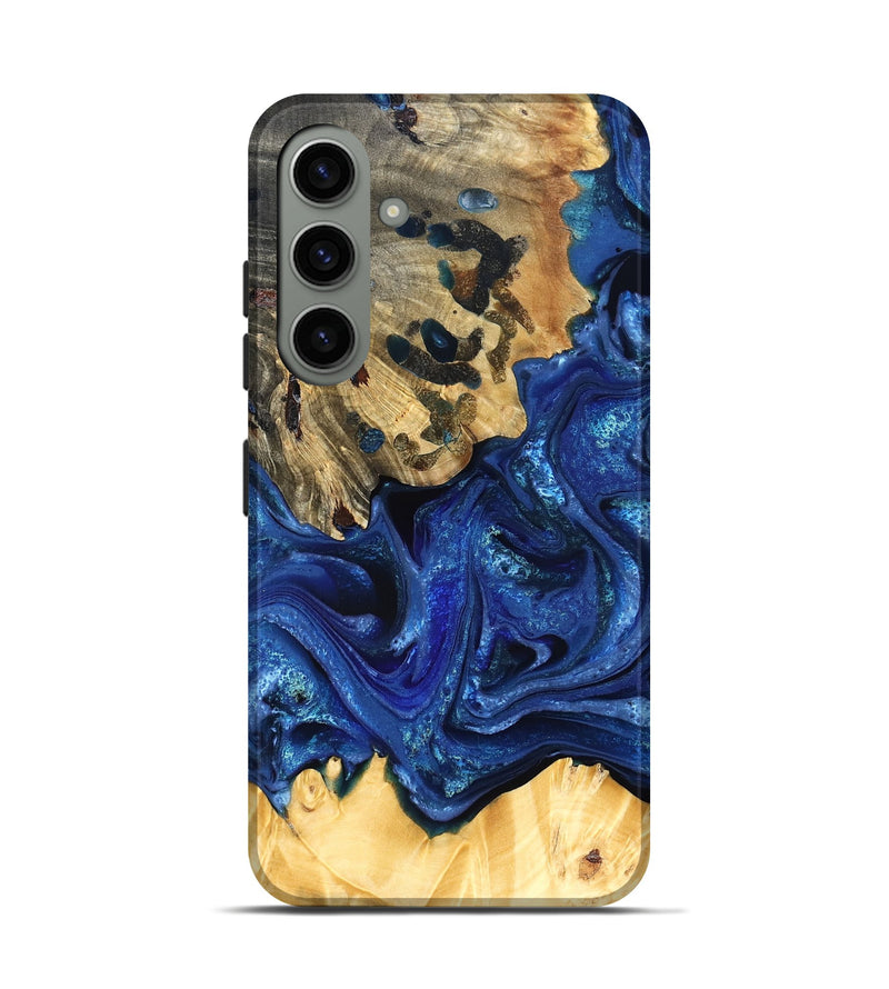 Galaxy S24 Wood Live Edge Phone Case - Roma (Blue, 823496)