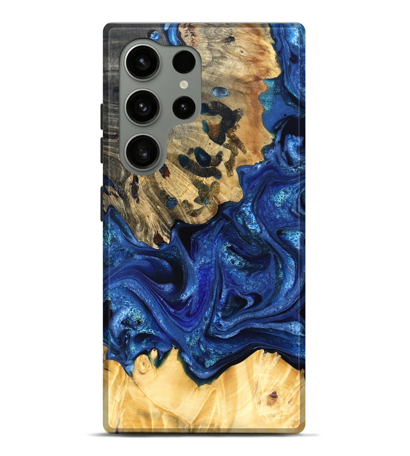 Galaxy S24 Ultra Wood Live Edge Phone Case - Roma (Blue, 823496)