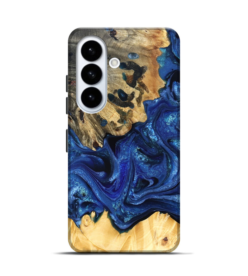 Galaxy S26 Wood Live Edge Phone Case - Roma (Blue, 823496)