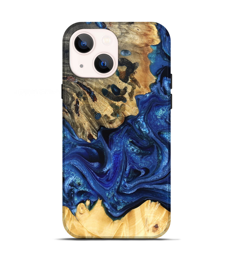 iPhone 13 Wood Live Edge Phone Case - Roma (Blue, 823496)