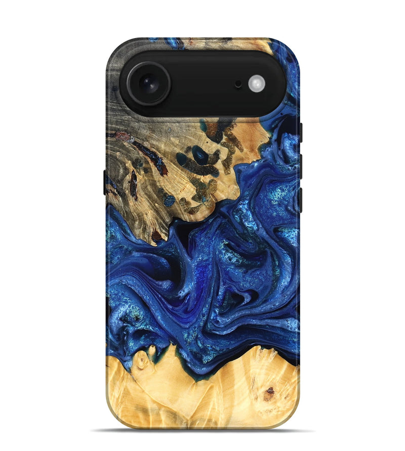 iPhone 17 Air Wood Live Edge Phone Case - Roma (Blue, 823496)