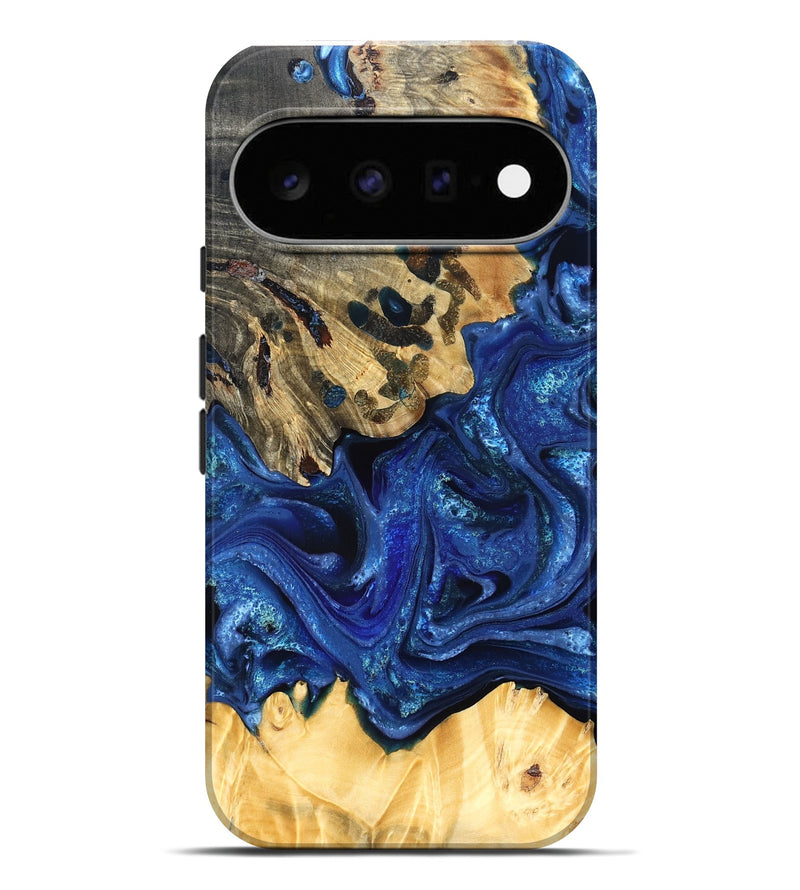 Pixel 11 Pro XL Wood Live Edge Phone Case - Roma (Blue, 823496)