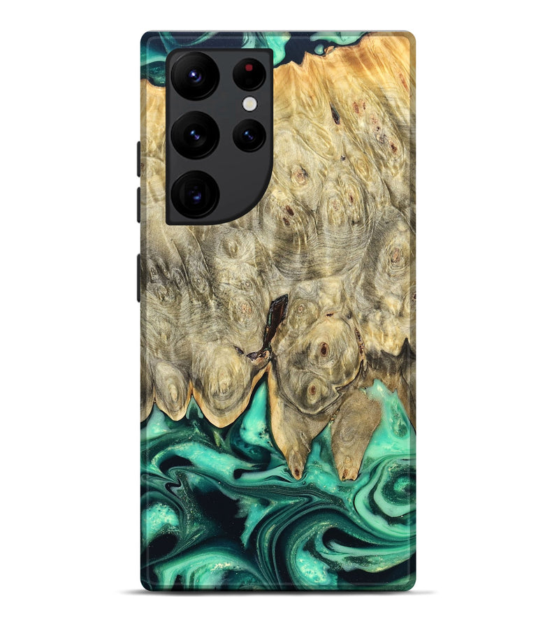 Galaxy S22 Ultra Wood Live Edge Phone Case - Essie (Green, 823498)