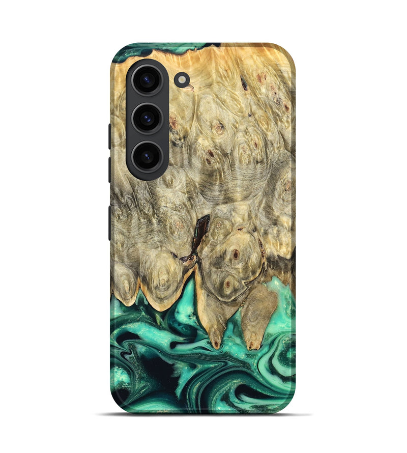Galaxy S23 Wood Live Edge Phone Case - Essie (Green, 823498)