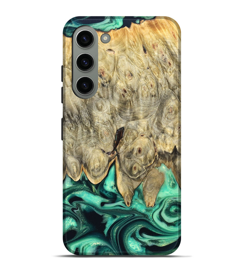 Galaxy S23 Plus Wood Live Edge Phone Case - Essie (Green, 823498)