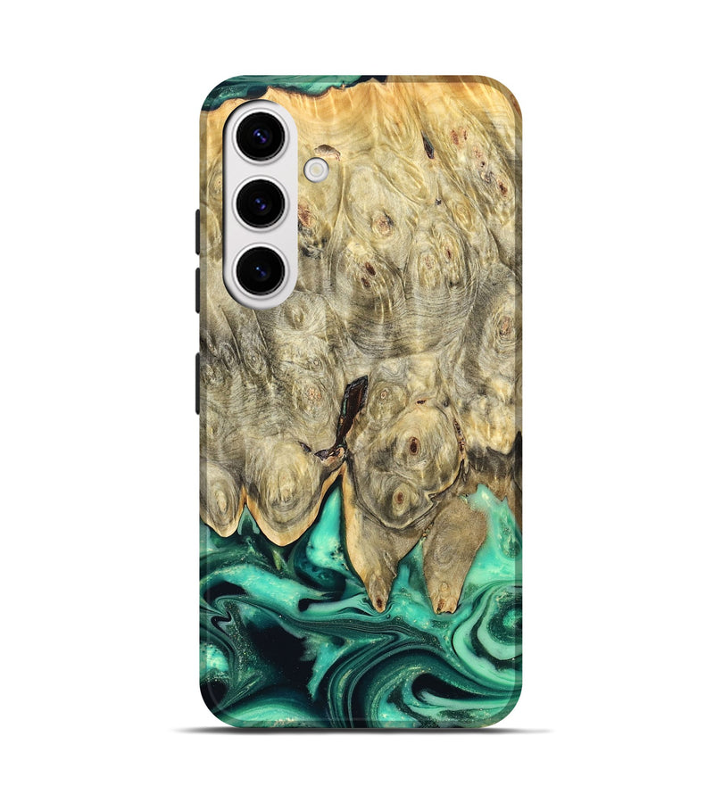Galaxy S25 Wood Live Edge Phone Case - Essie (Green, 823498)