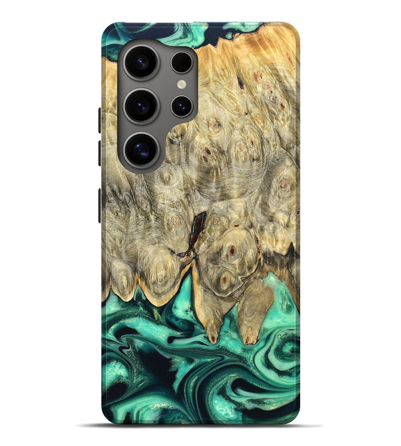 Galaxy S25 Ultra Wood Live Edge Phone Case - Essie (Green, 823498)