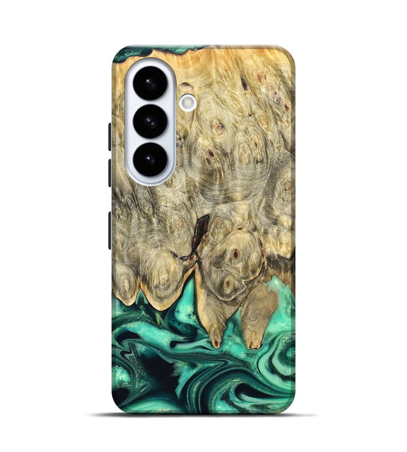 Galaxy S26 Wood Live Edge Phone Case - Essie (Green, 823498)