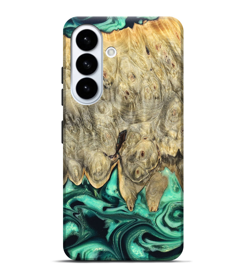 Galaxy S26 Plus Wood Live Edge Phone Case - Essie (Green, 823498)