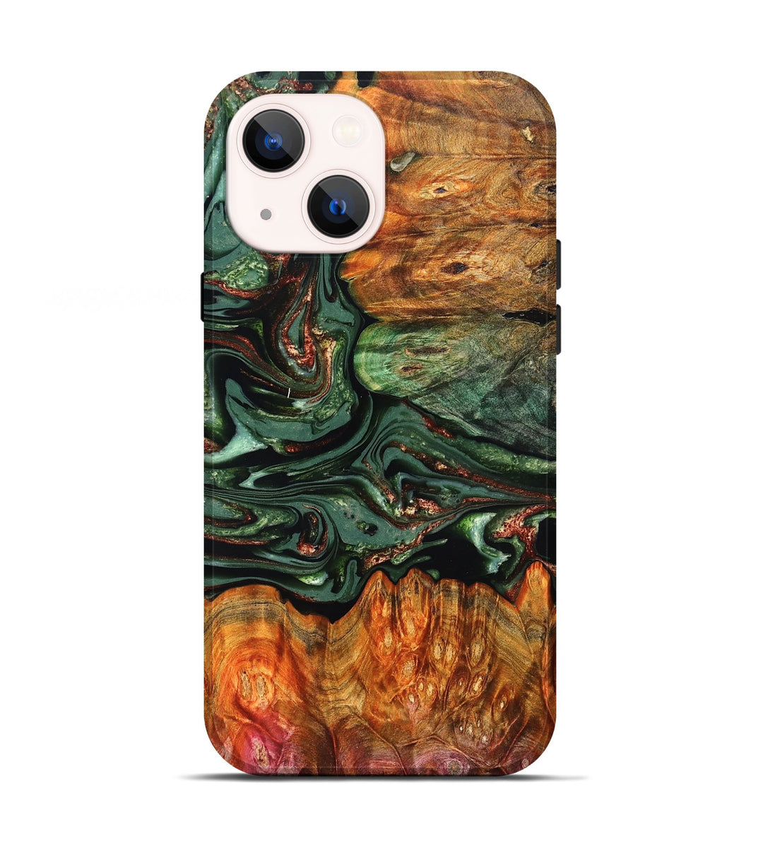 iPhone 13 Wood Live Edge Phone Case - Nikia (Green, 823499)