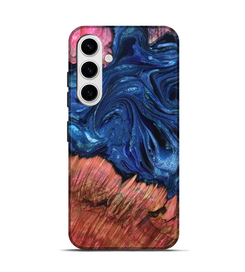 Galaxy S25 Wood Live Edge Phone Case - Harlem (Blue, 823500)