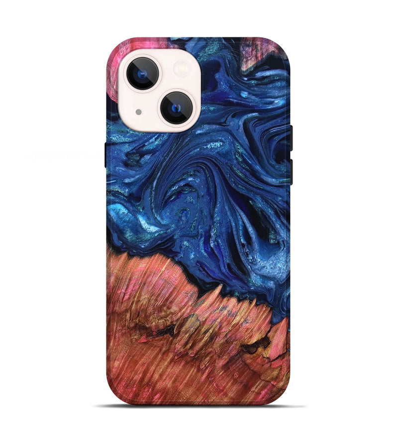 iPhone 13 Wood Live Edge Phone Case - Harlem (Blue, 823500)