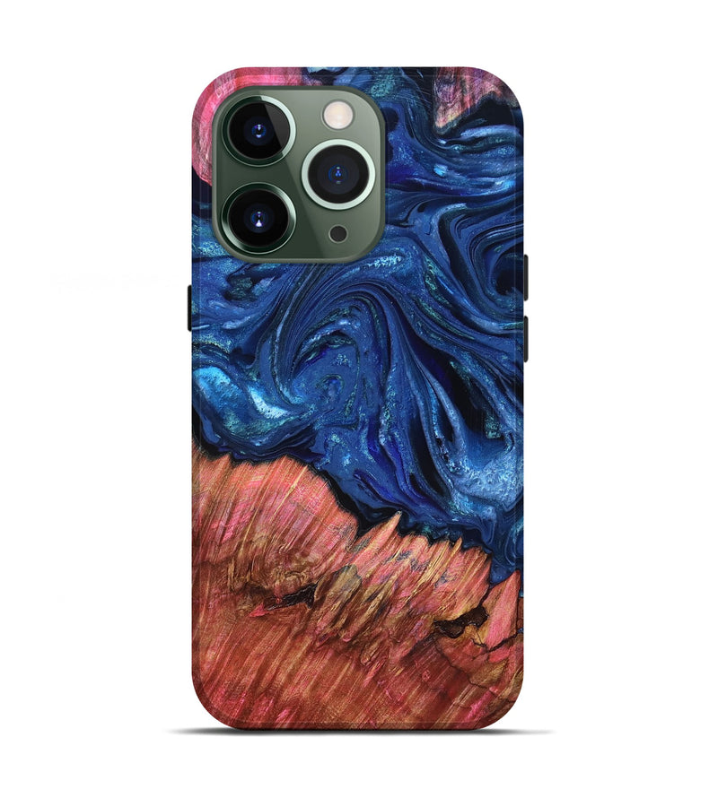 iPhone 13 Pro Wood Live Edge Phone Case - Harlem (Blue, 823500)