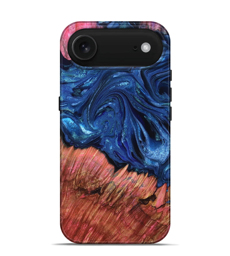 iPhone 17 Air Wood Live Edge Phone Case - Harlem (Blue, 823500)