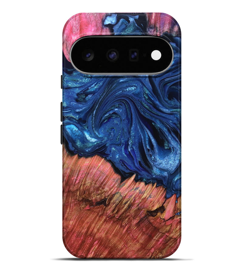Pixel 11 Pro XL Wood Live Edge Phone Case - Harlem (Blue, 823500)