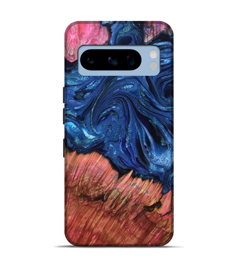 Pixel 8 Pro Wood Live Edge Phone Case - Harlem (Blue, 823500)