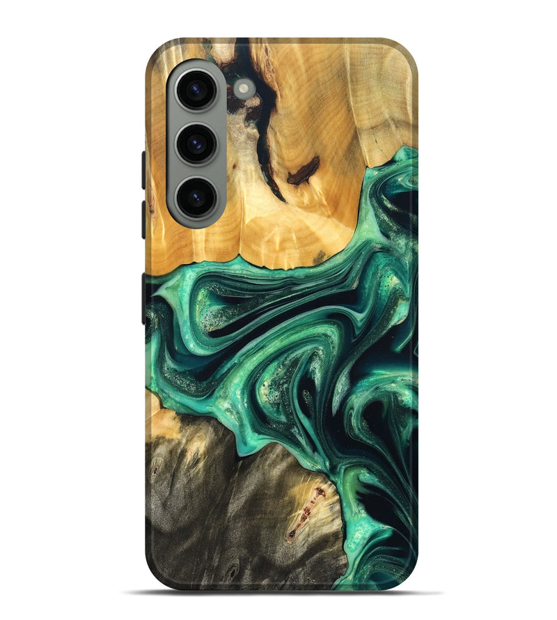 Galaxy S23 Plus Wood Live Edge Phone Case - Alonza (Green, 823502)