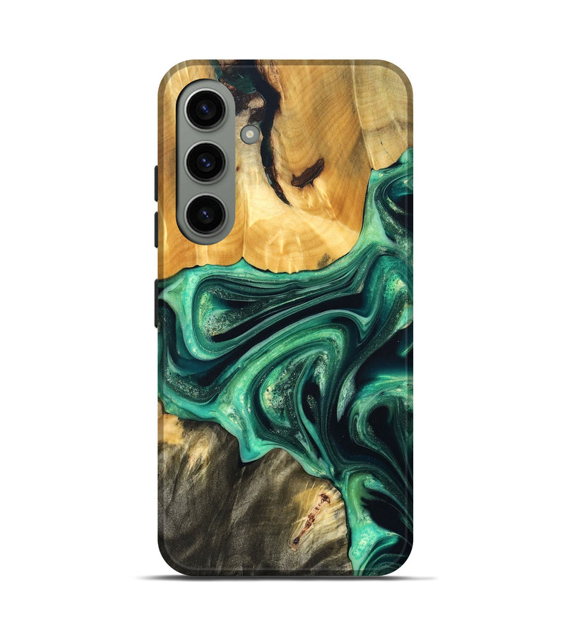 Galaxy S24 Wood Live Edge Phone Case - Alonza (Green, 823502)