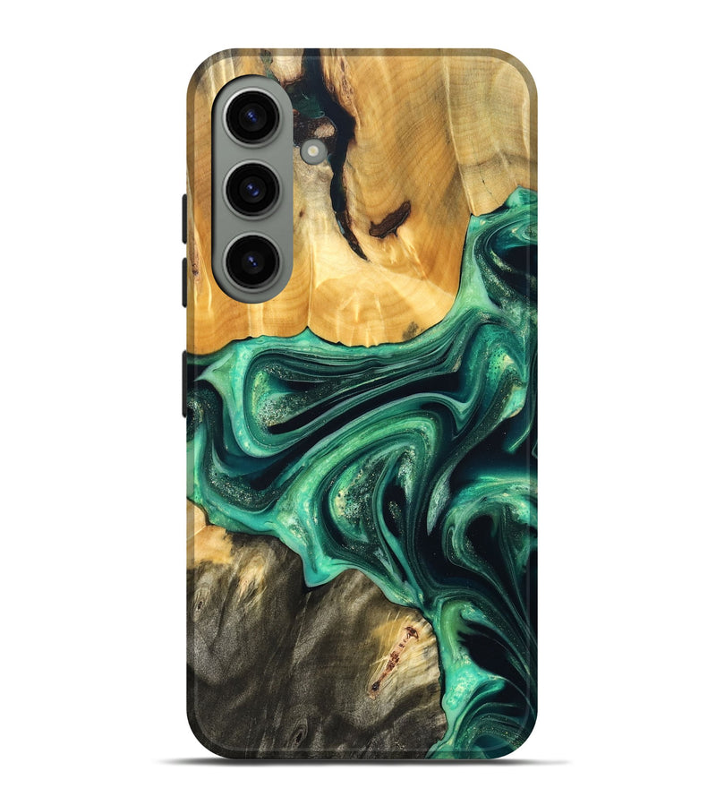 Galaxy S24 Plus Wood Live Edge Phone Case - Alonza (Green, 823502)